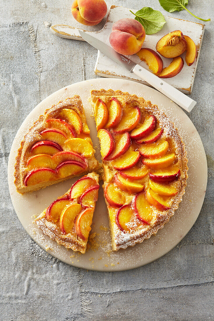 Apricot cake with almond filling