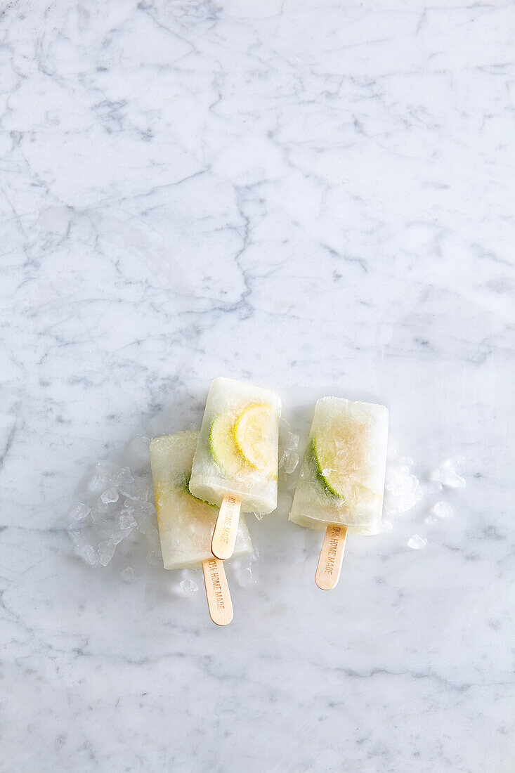 Limoncello ice cream pops for adults