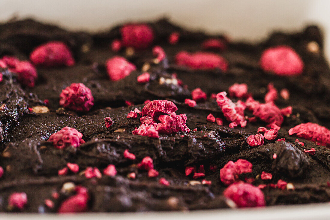 Chocolate and raspberry brownies