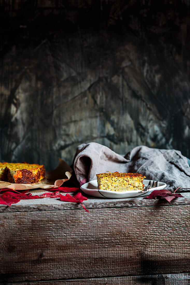 Herbstliche Zucchiniquiche ohne Boden