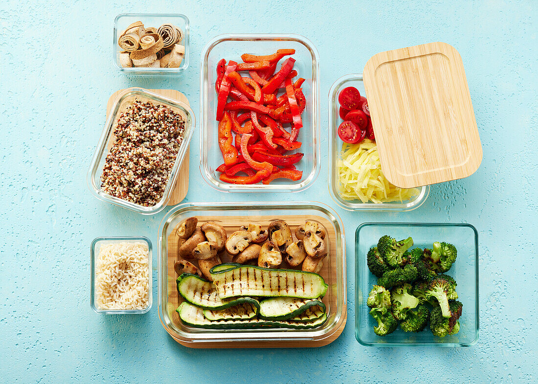 A range of ingredients for 'To Go' bowls