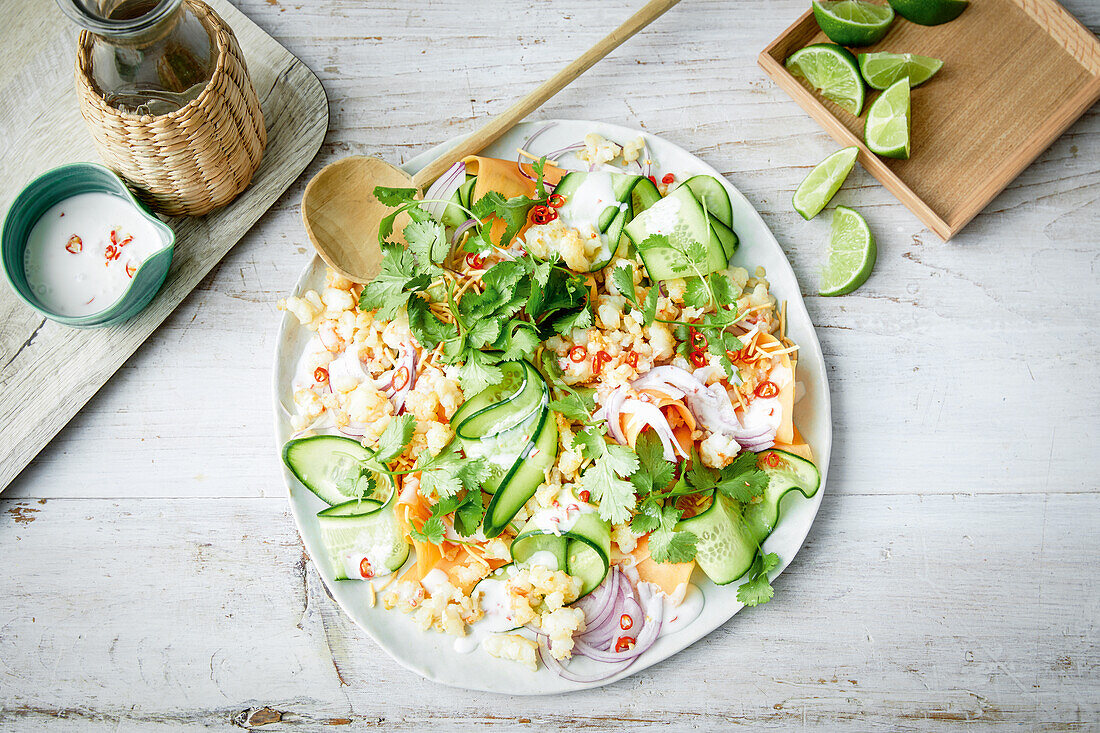 Thai prawn and papaya salad