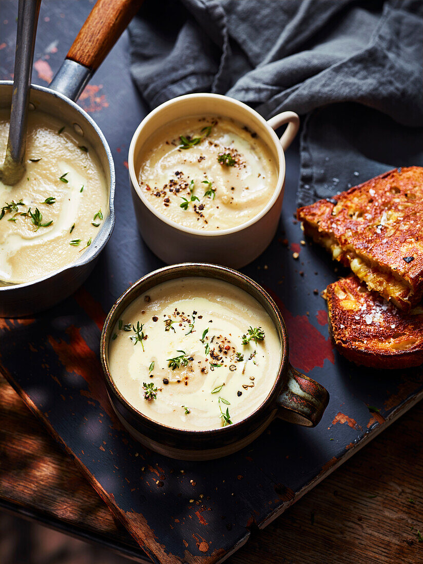 Maple and miso celeriac soup