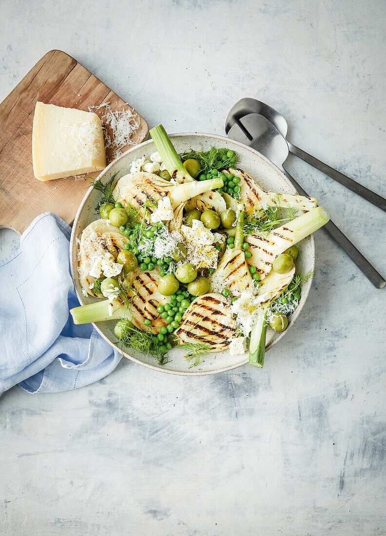 Chargrilled fennel with lemon thyme dressing