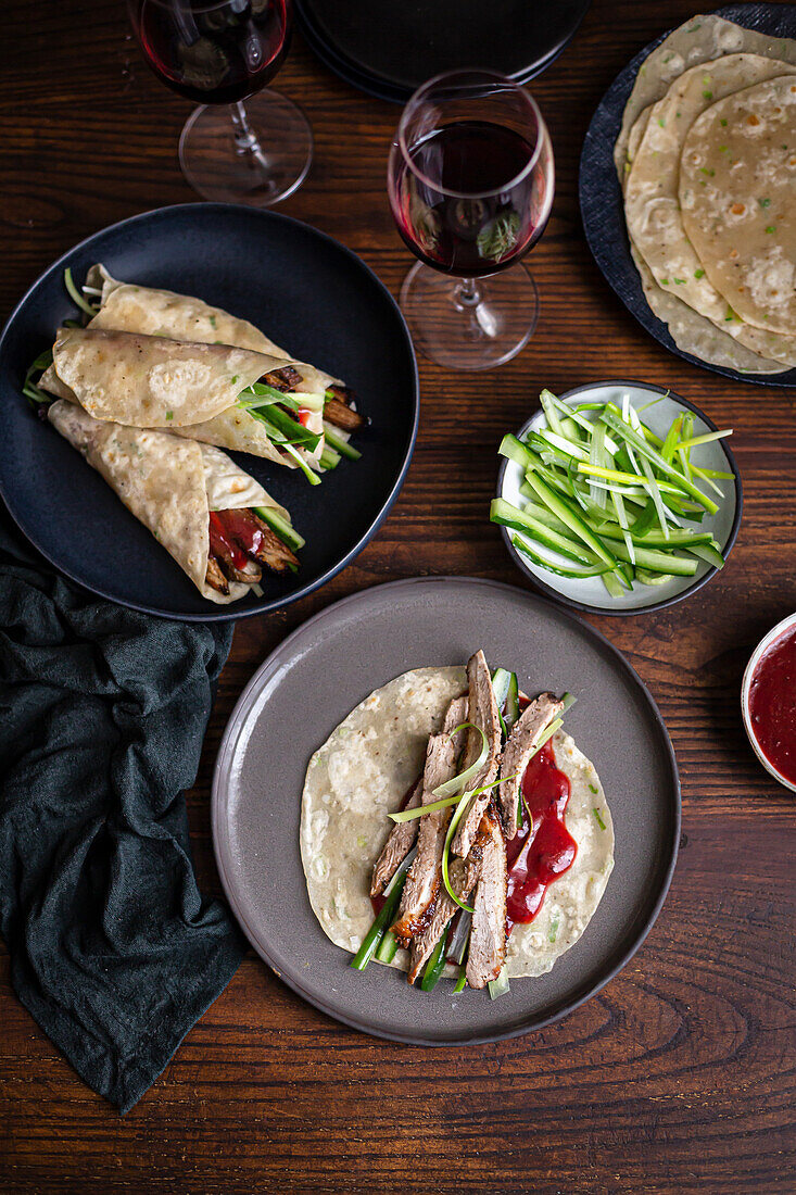 Chinese duck pancakes