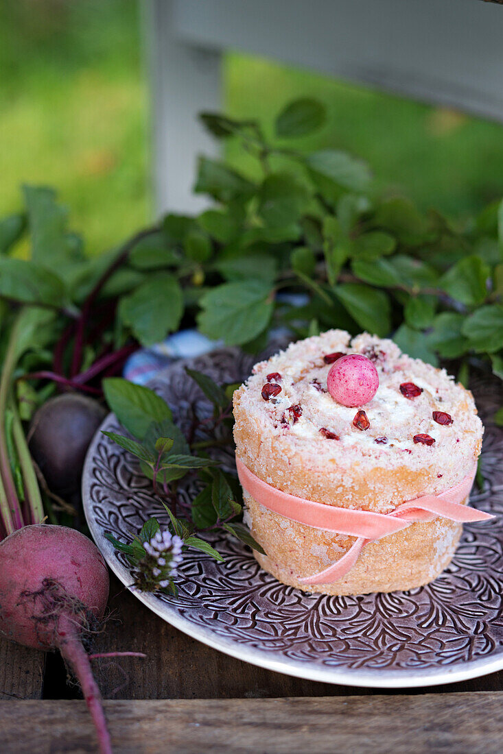 Beetroot tartlet