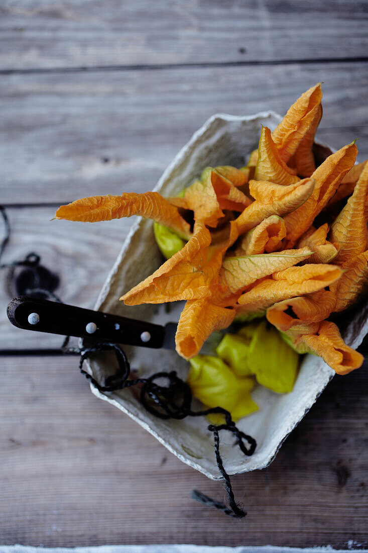 Courgette flowers