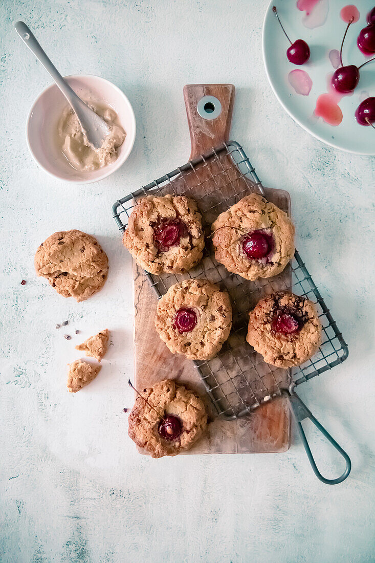 Cookies with cherries