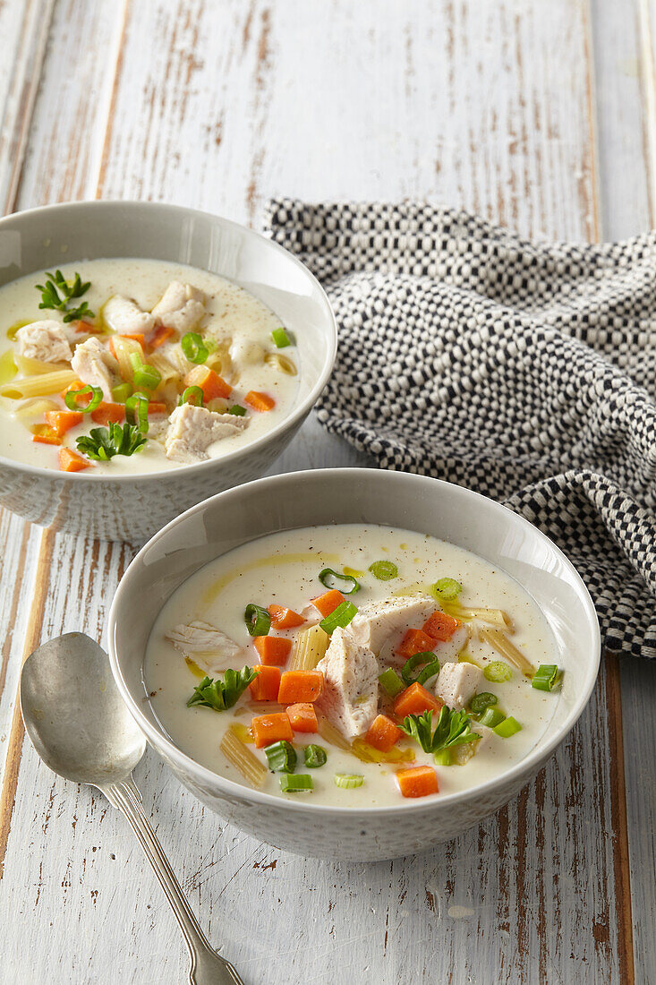 Cremige Hühnersuppe