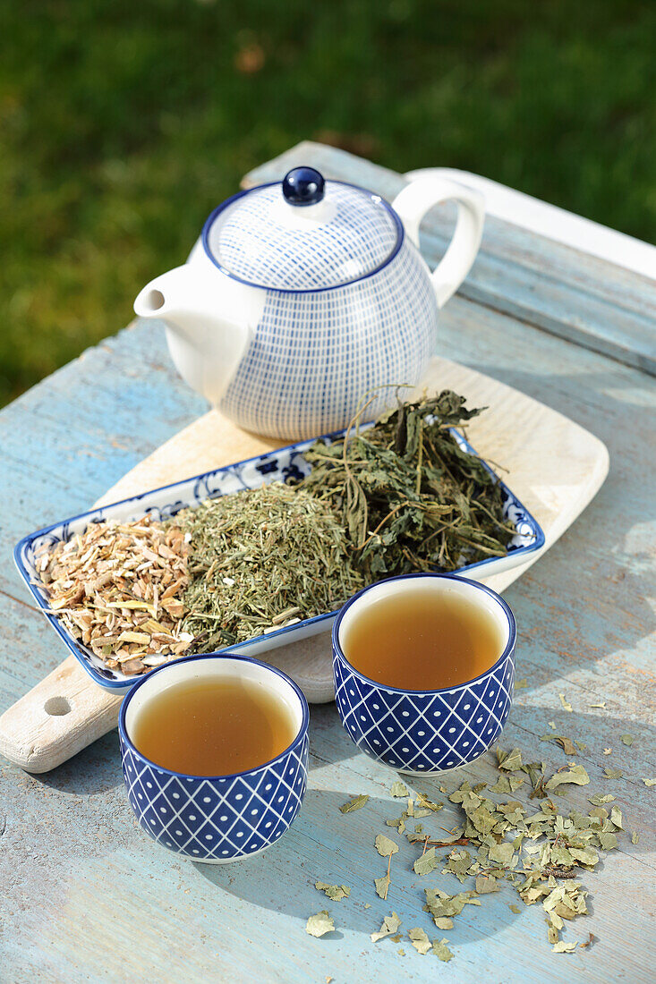 Tea mixture (nettle, birch, field horsetail, willow; for gout)