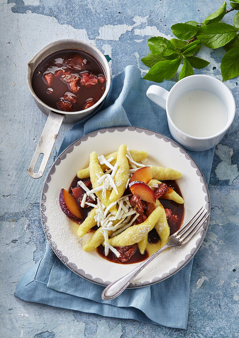 Süße Gnocchi mit Pflaumen