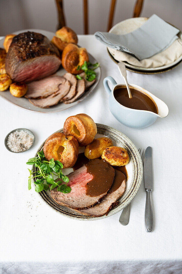 Roast Beef With Yorkshire Pudding – License Image – 13493475 Image ...