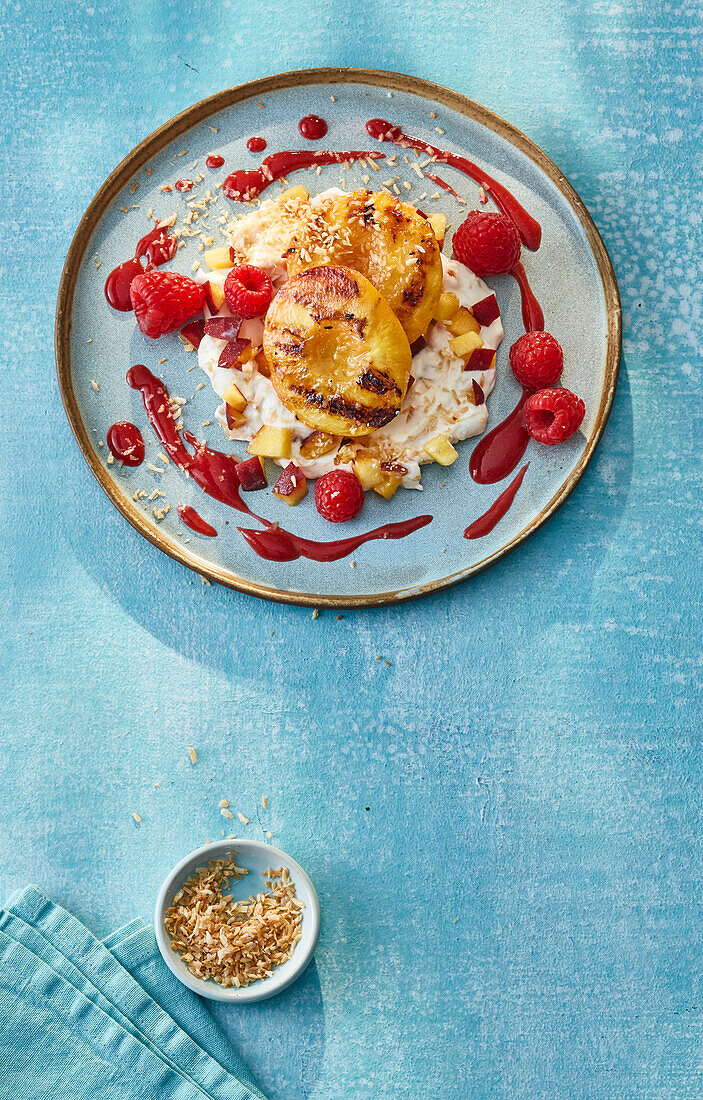 Grilled 'Peach Melba'