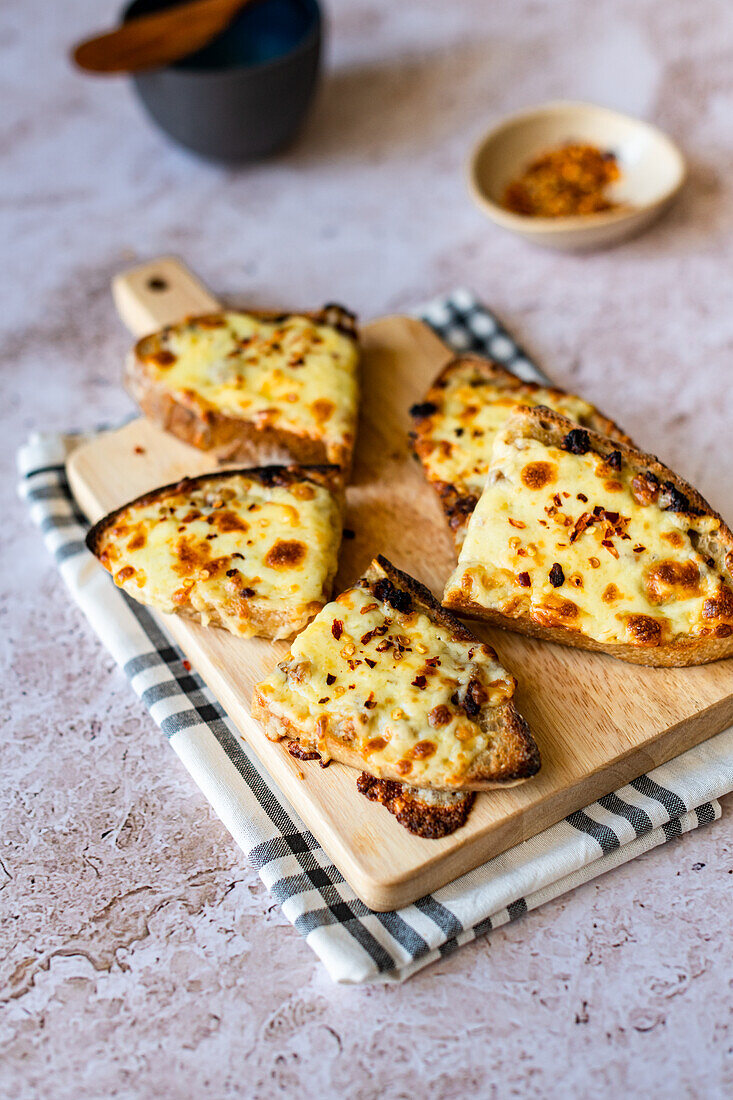 Miso and Garlic Cheese Toasted Sandwich