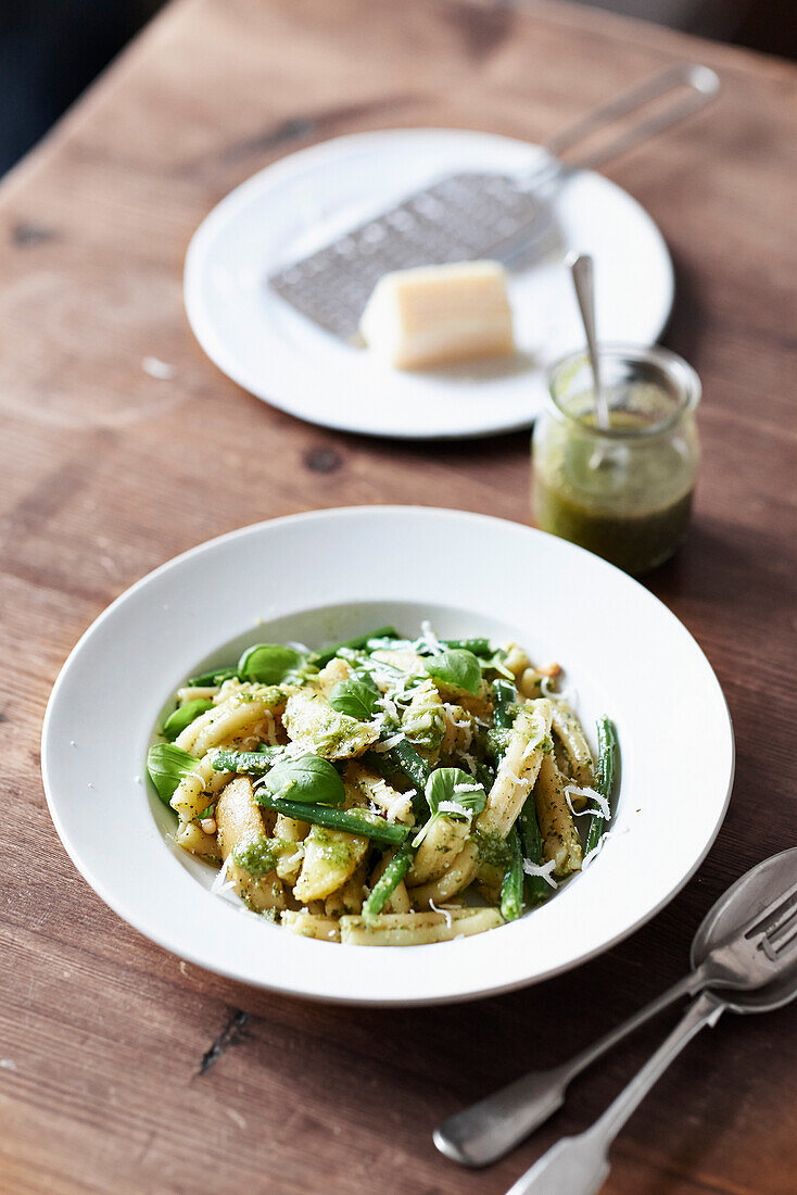 Best-ever pesto and potato pasta