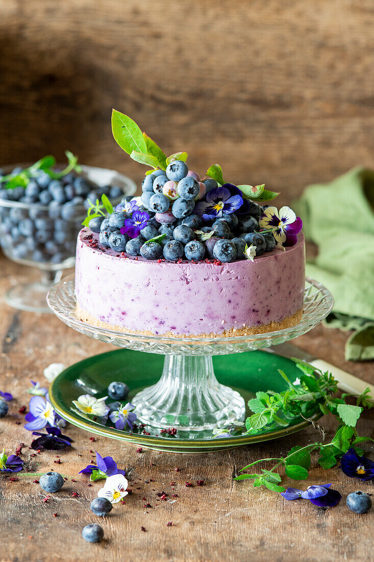 No-Bake-Blaubeerkäsekuchen