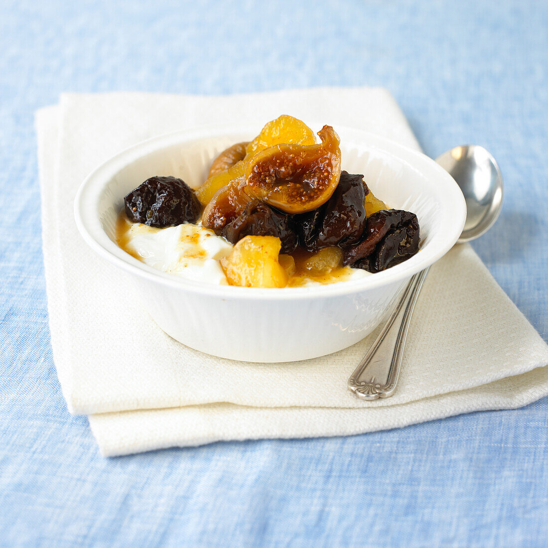 Stewed autumn fruit compote
