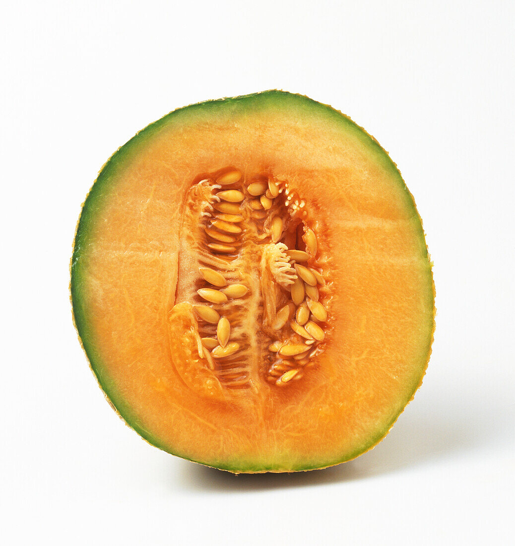 Cantaloupe melon, cross-section