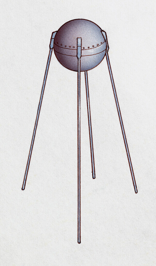 Sputnik 1 satellite, illustration