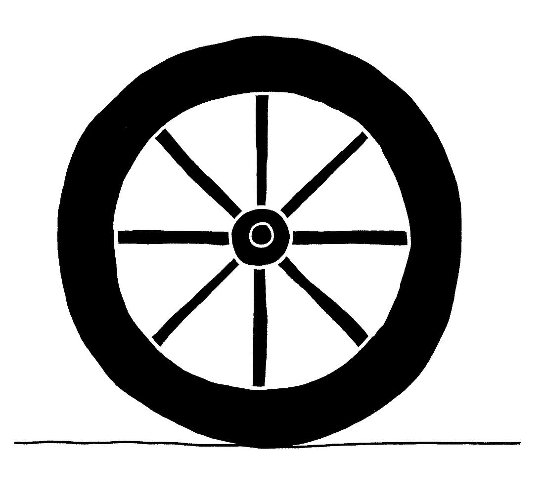 Single wheel, illustration