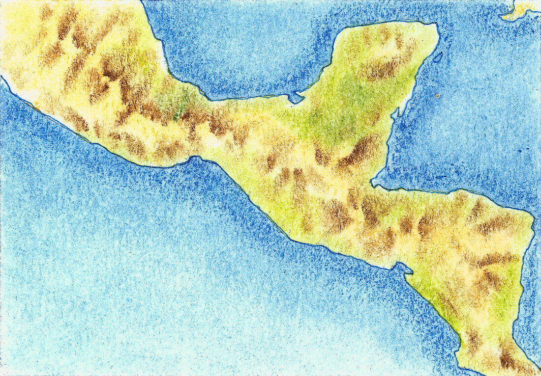 Map showing extent of Olmec culture