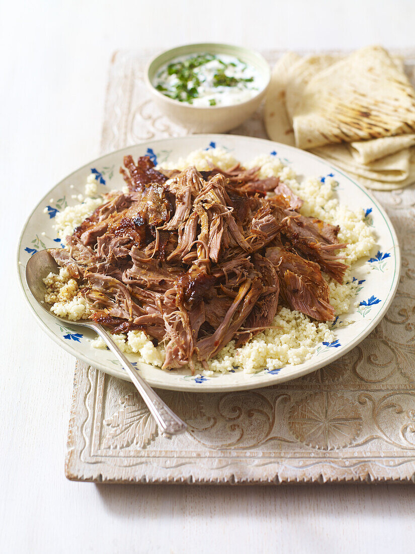 Slow cooked Moroccan lamb