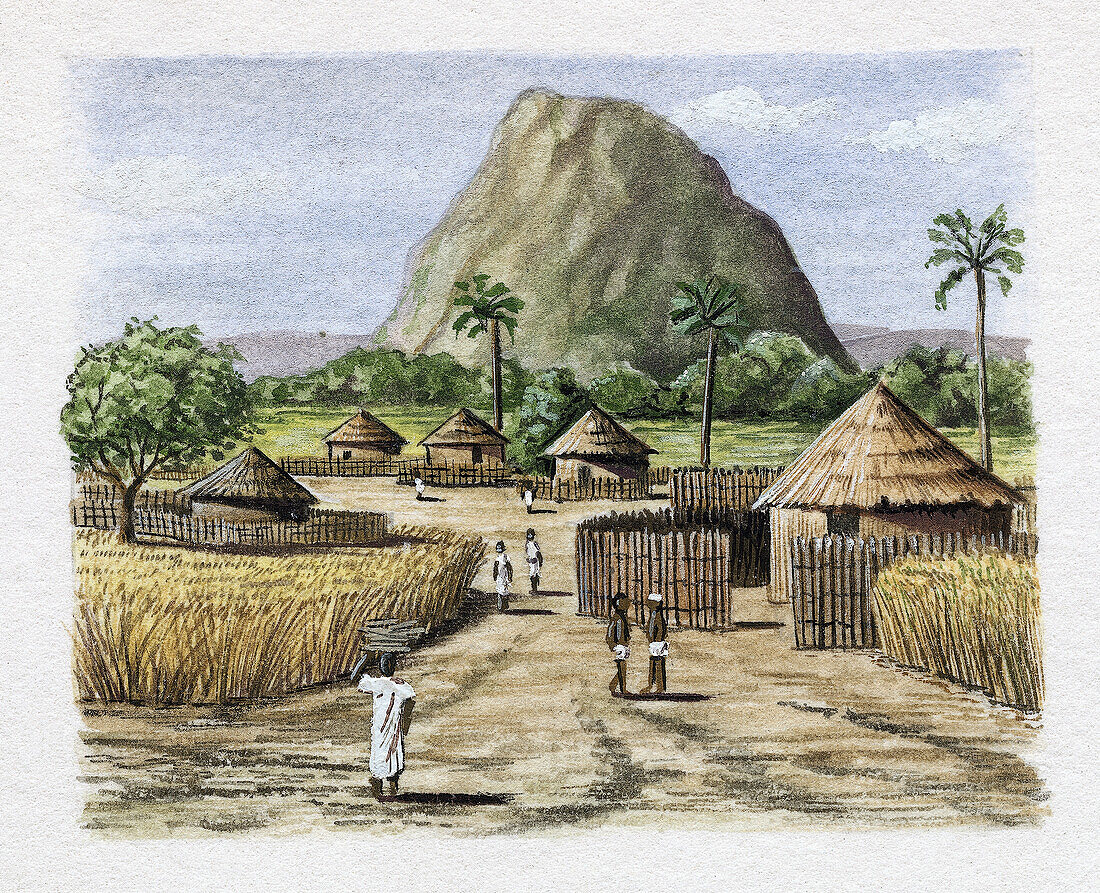 Mbutudi village, illustration