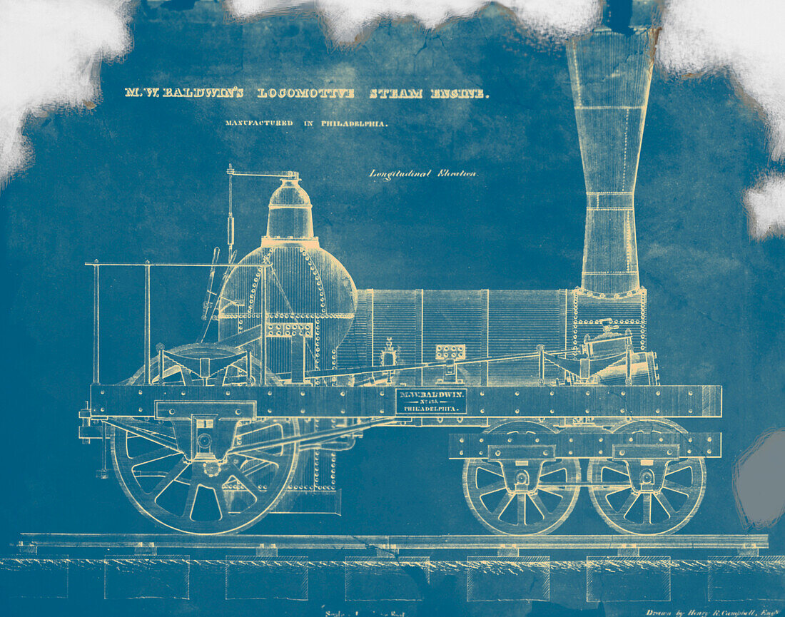 Baldwin stream locomotive, 19th century