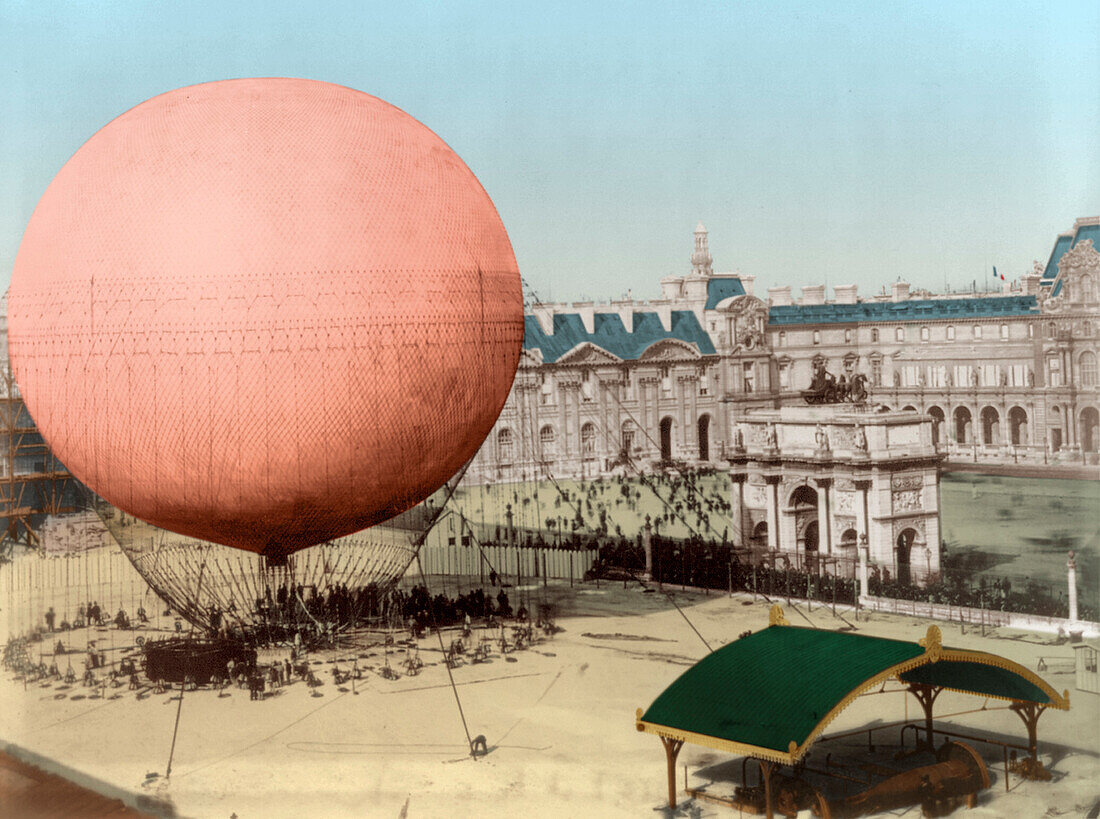 Henri Giffard, captive balloon, 1878