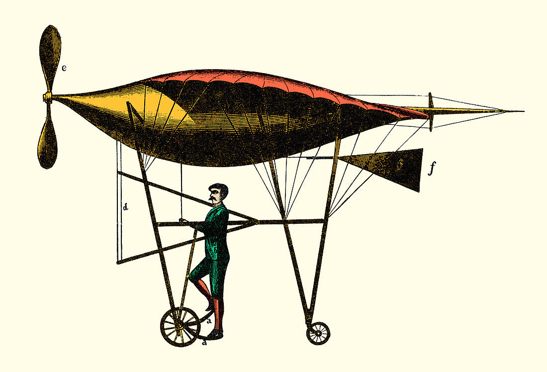 Alexandre Goupil, flying machine, 1883