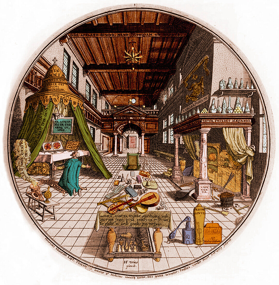 Alchemist laboratory, 1595