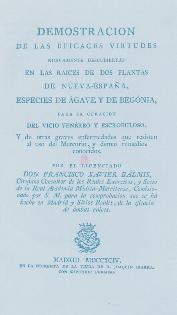 Botanical remedies described by Francisco Javier Balmis