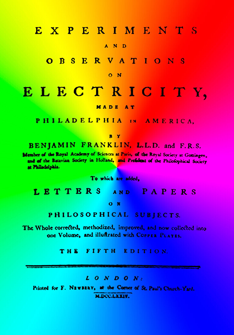Franklin's 'experiments with electricity', 1774