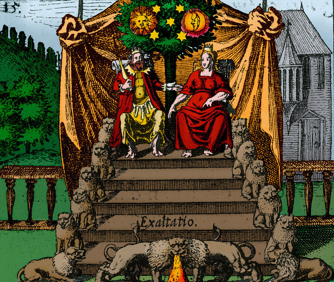 Alchemical treatise, 17 th century illustration