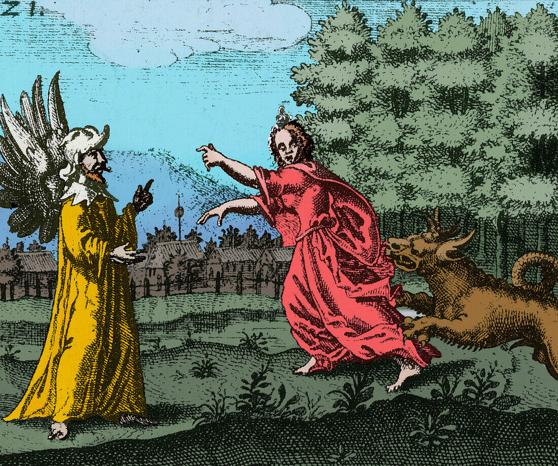 Alchemical treatise, 17 th century illustration
