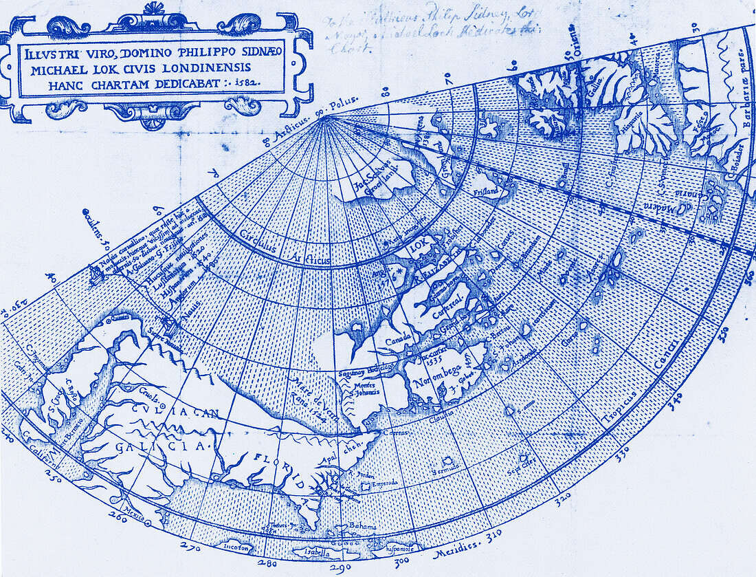 False representation of 'Sea of Verrazano', 1582