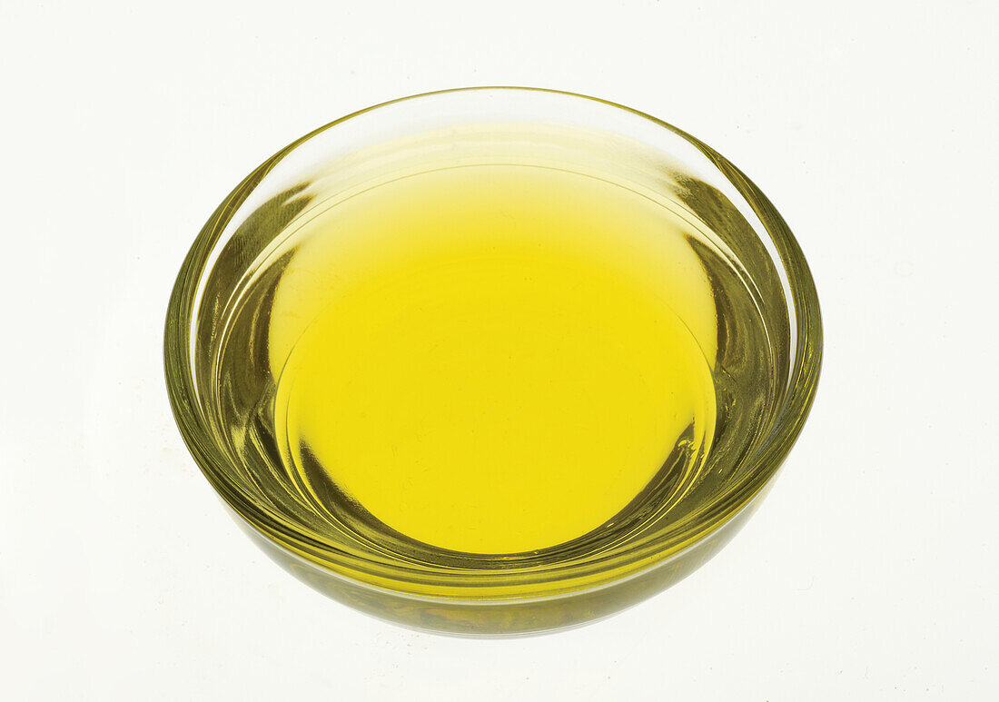Lemon oil in glass bowl