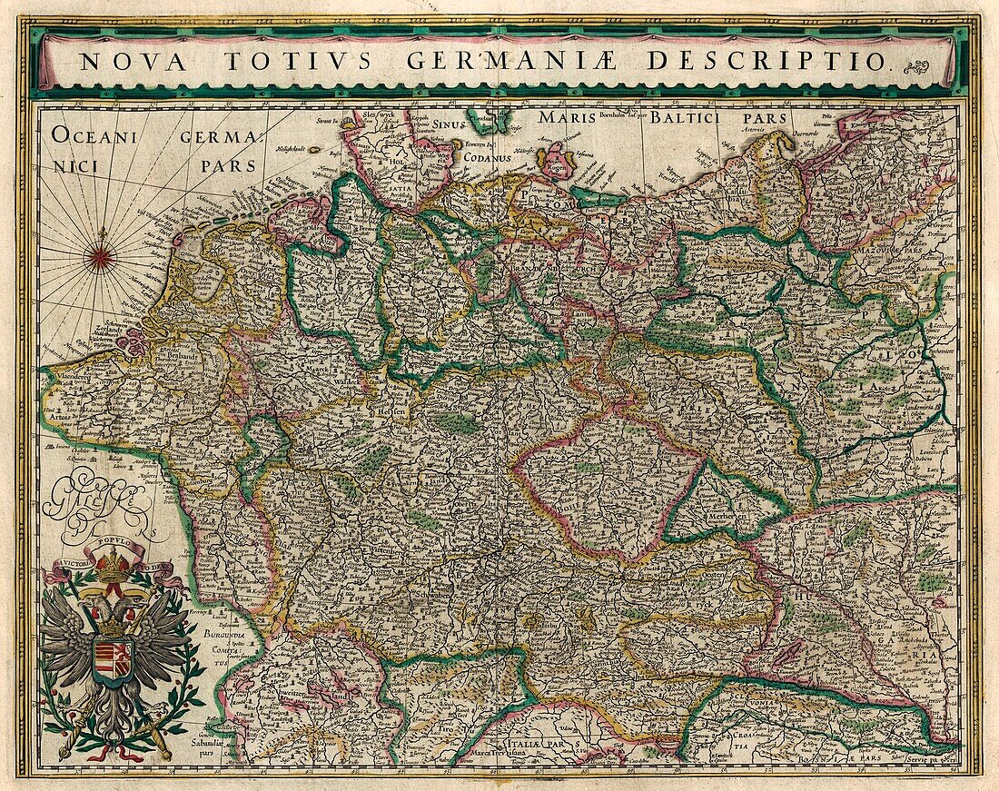 Map of Germany, 17th century
