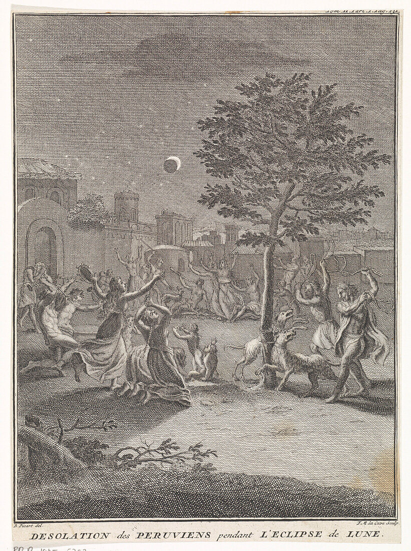 Desolation of Peruvians during lunar eclipse, illustration