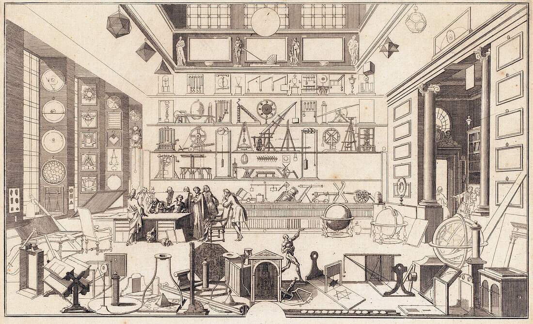 Geometricians in their laboratory, illustration
