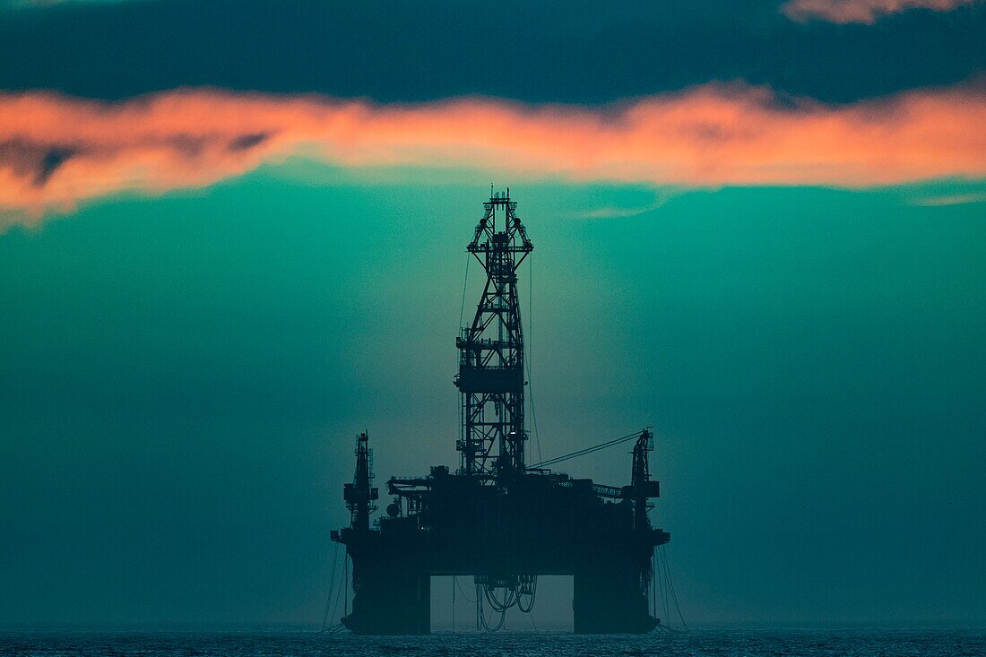Oil rig off the coast of Walvis Bay, Namibia