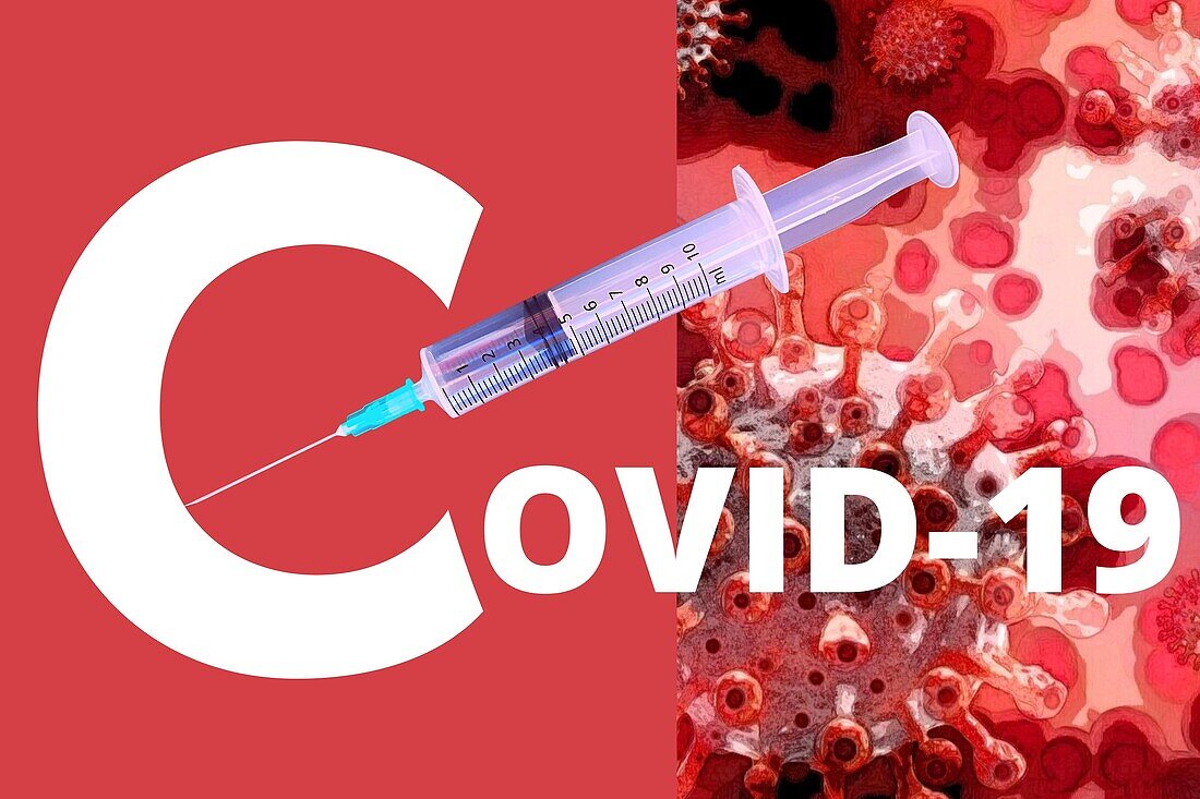 Covid-19 vaccination, conceptual illustration