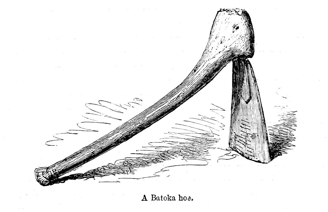 Batoka hoe, 19th century illustration