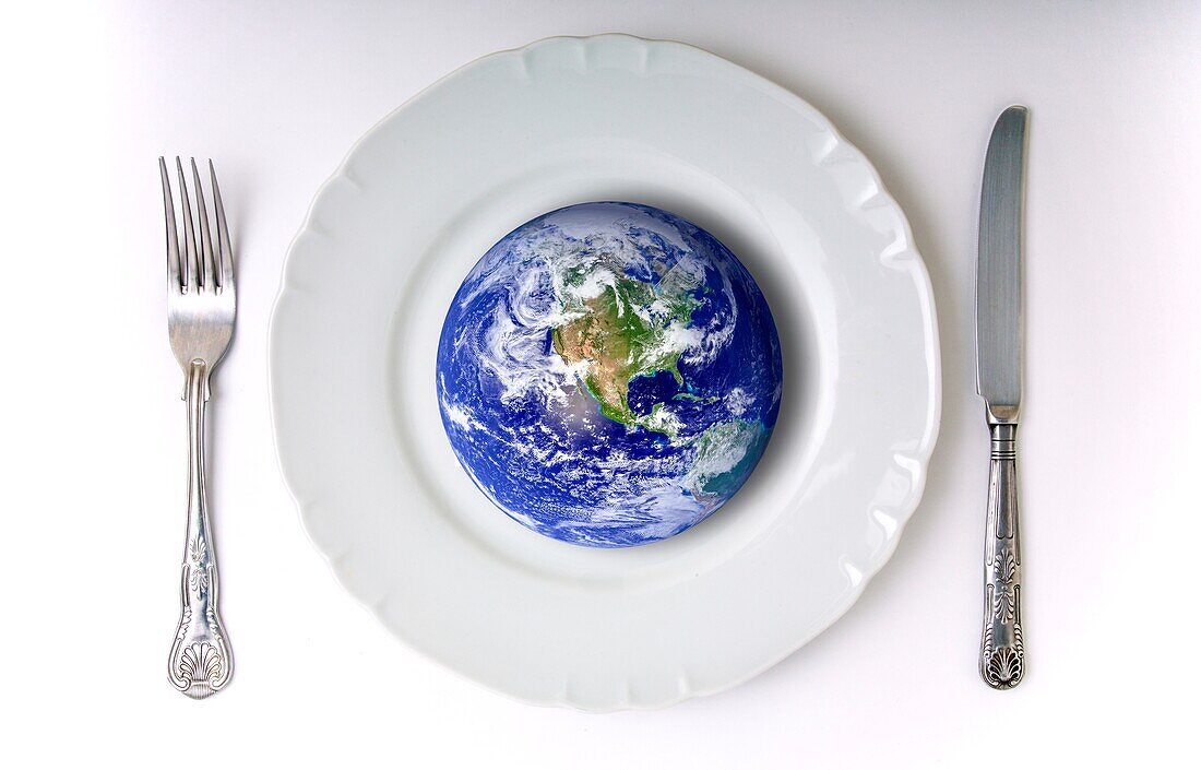 Global food needs, conceptual image