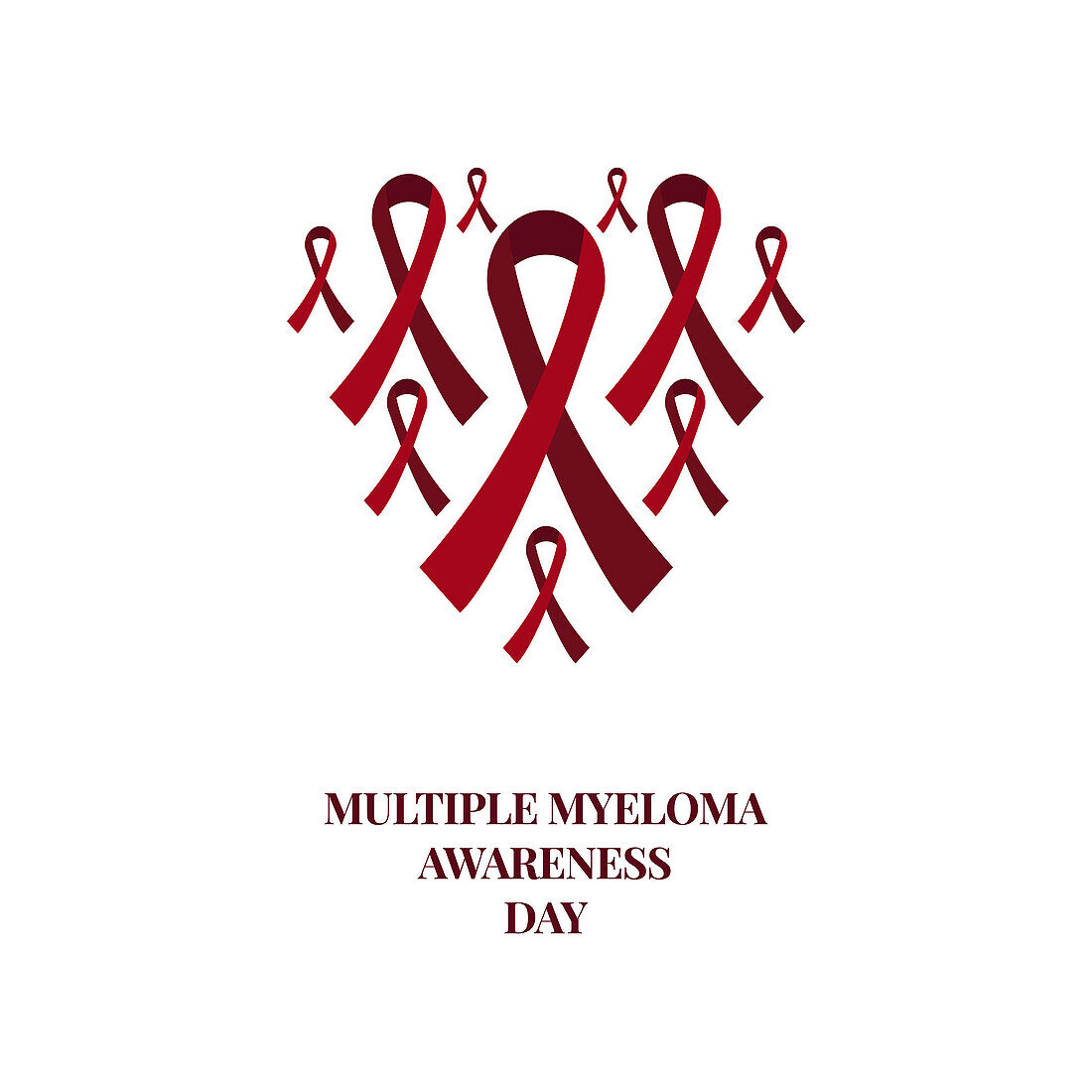 Multiple myeloma awareness ribbon, conceptual illustration