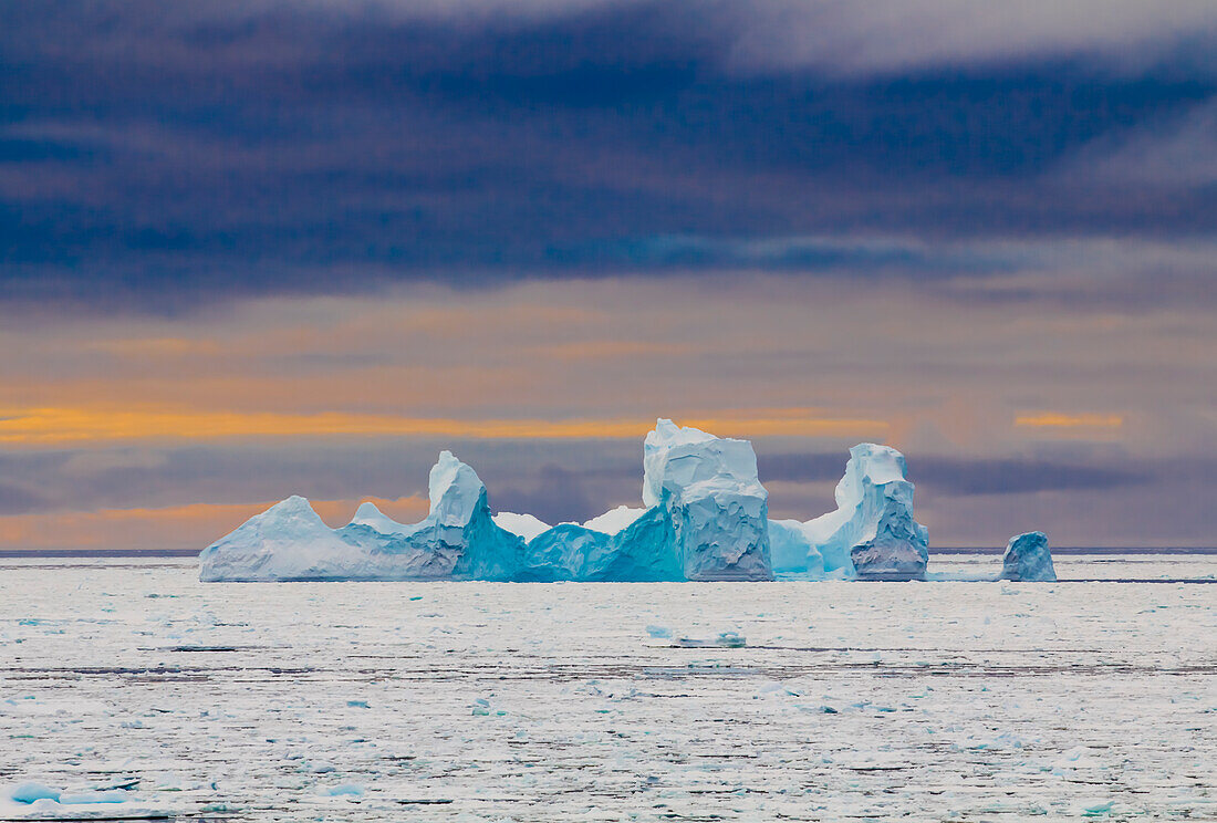 Iceberg during sunset