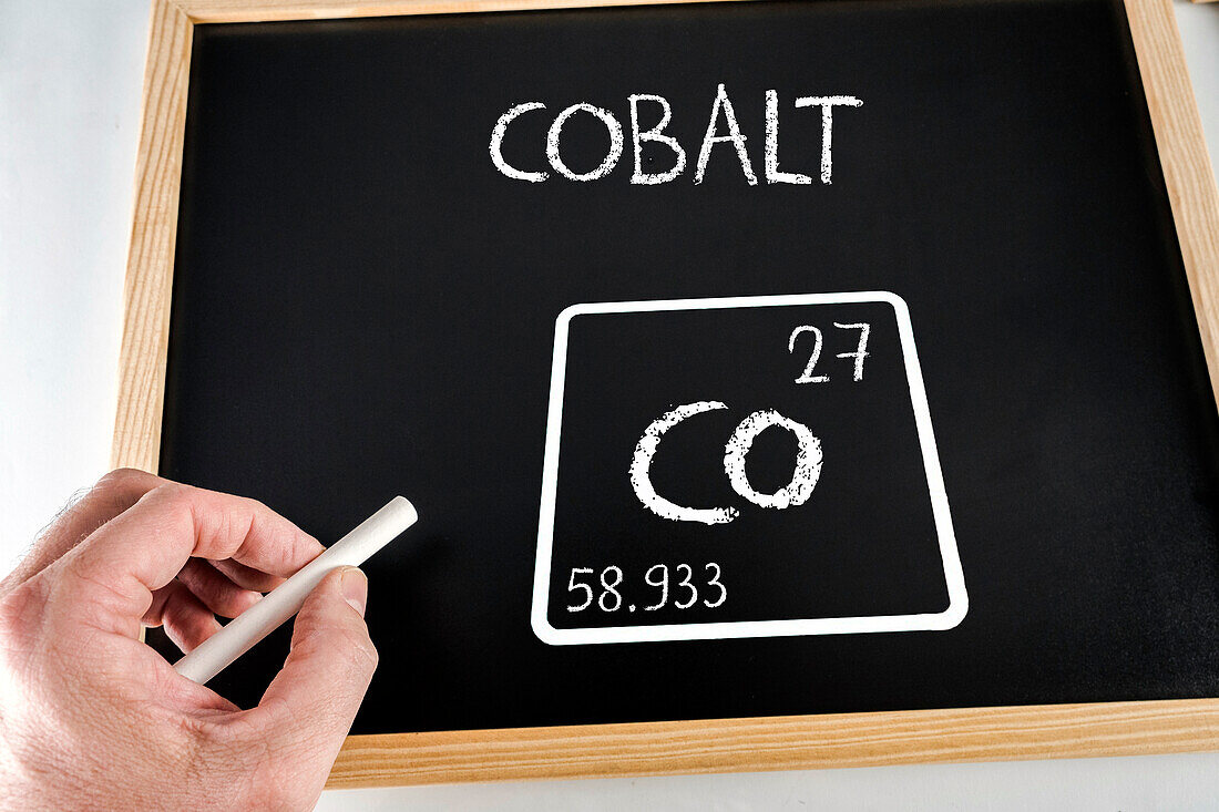 Chemical element cobalt, conceptual image
