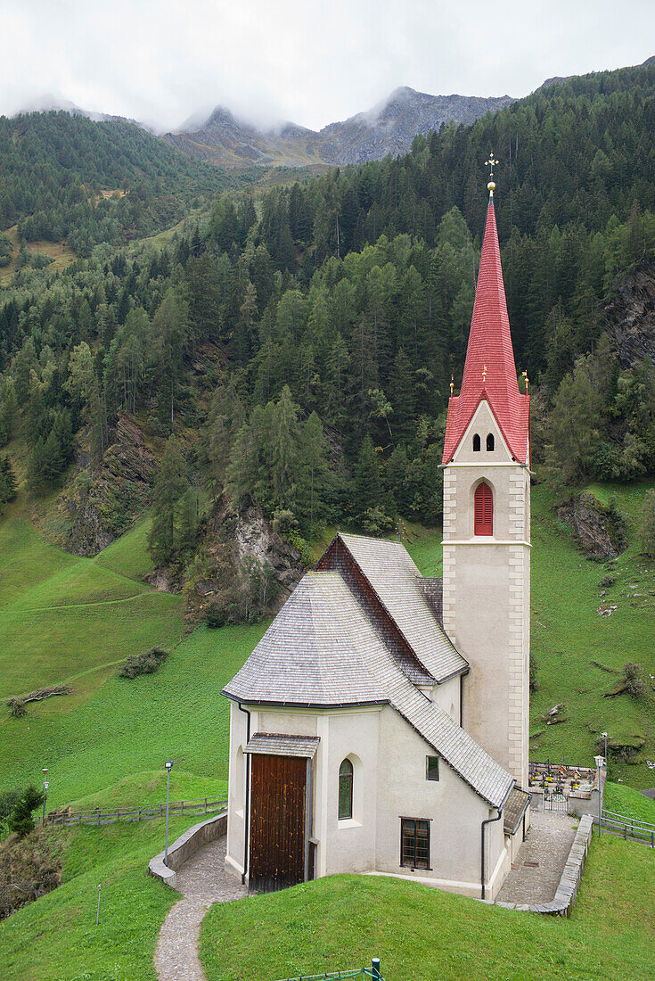 Kirche in Rabenstein, Südtirol, Italien