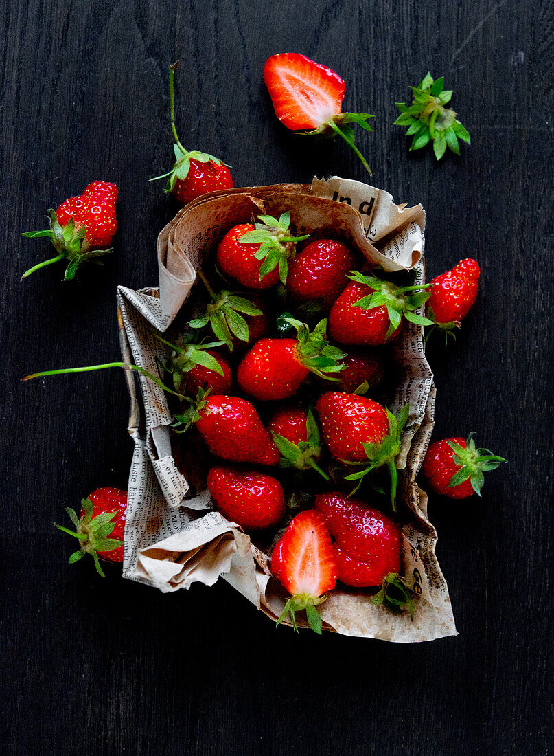 Overall of strawberries