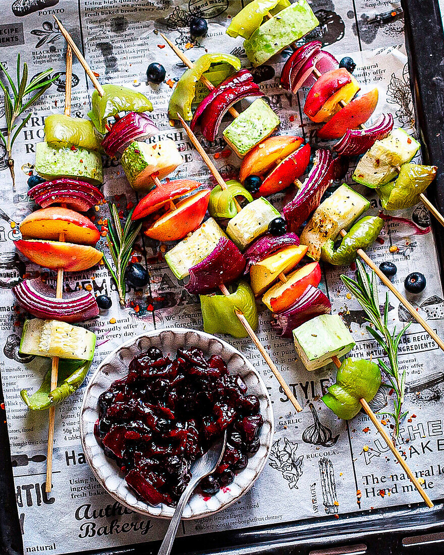 Vegetable skewers